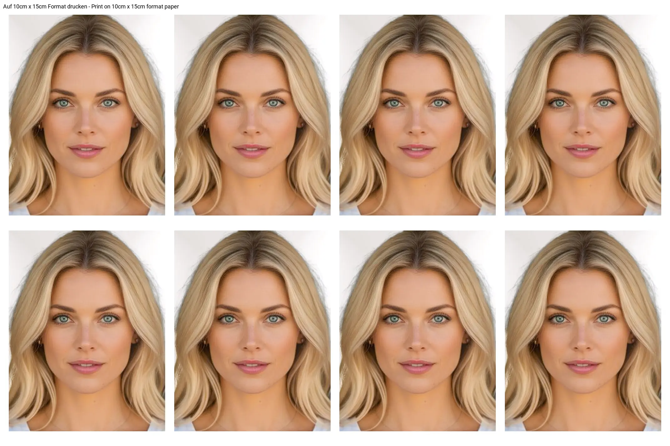 2x8 print template for passport photos