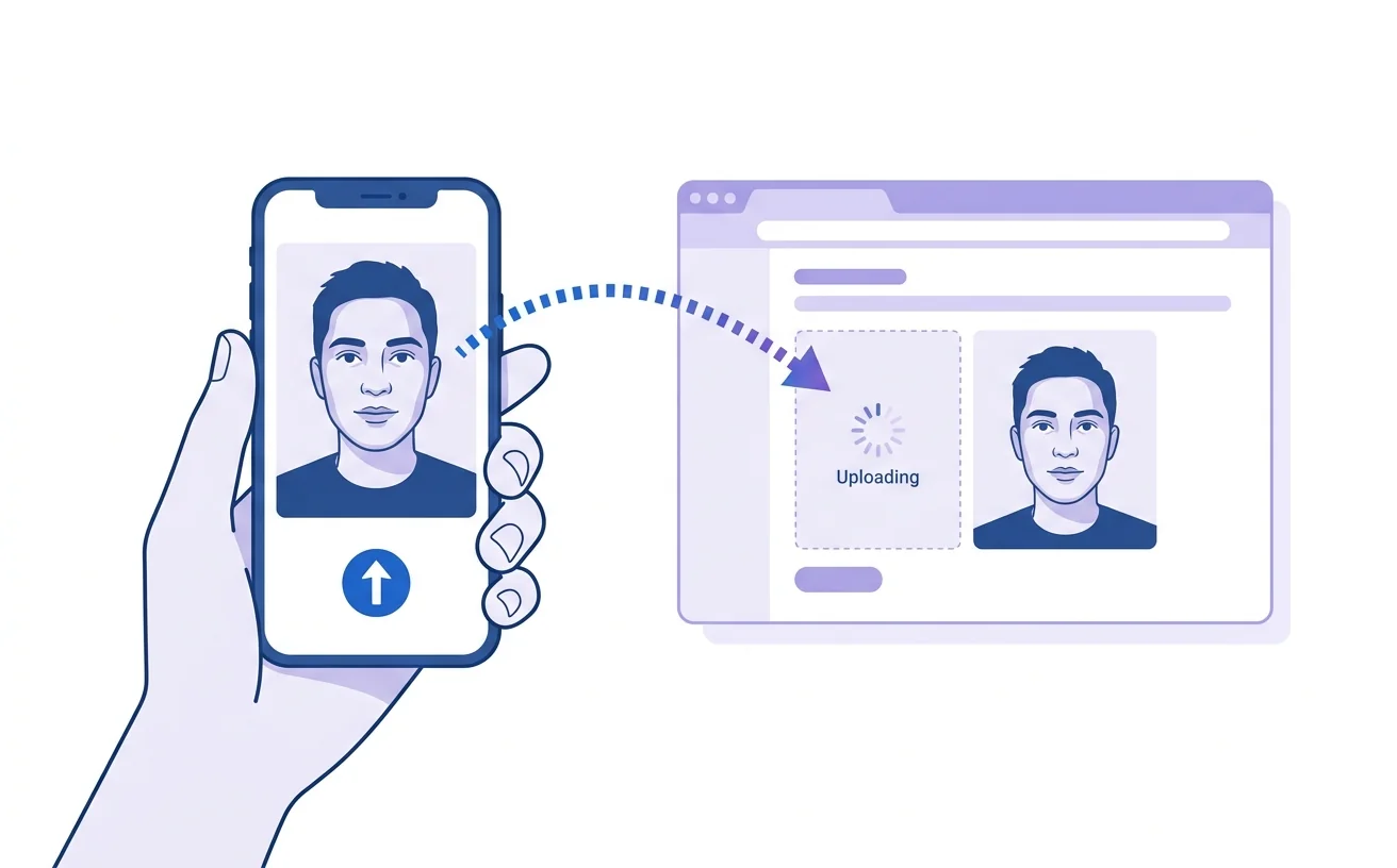 Upload your photo step illustration