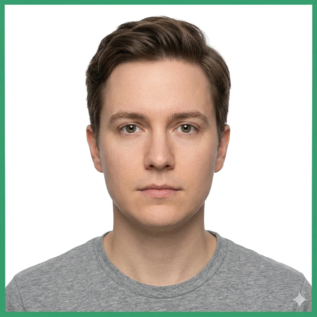 Example of a correct US passport photo